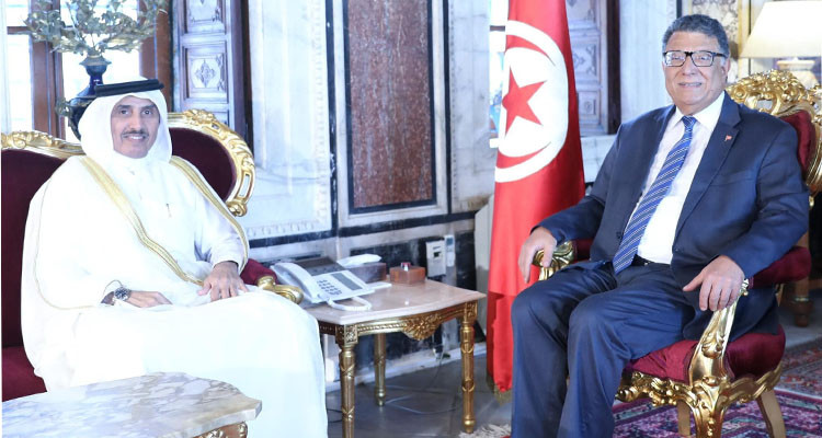 Tunisian Head of Parliament Receives the Qatari Ambassador