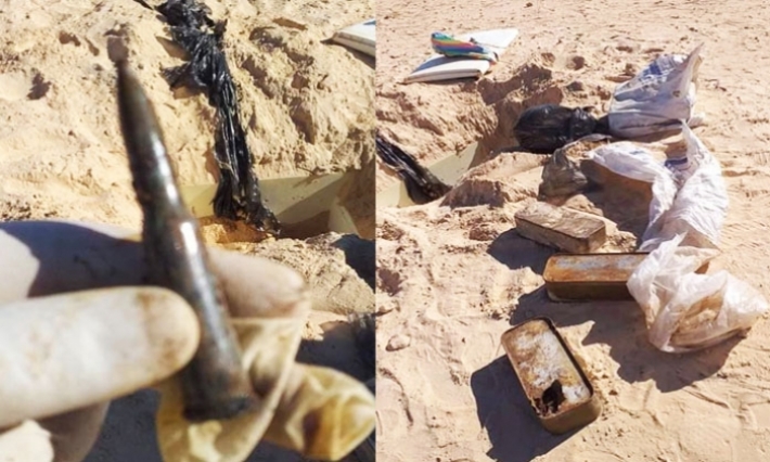 العثور على 4 الاف خرطوشة لسلاح كلاشنيكوف بالصحراء جنوبي مدينة دوز