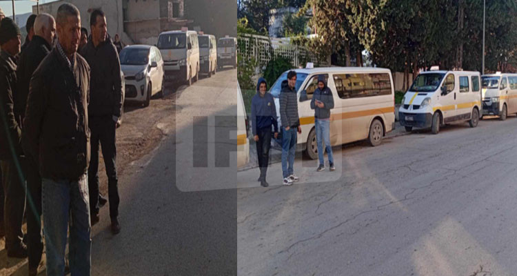 باجة: سواق سيارات النقل الريفي في وشتاتة ينفذون وقفة احتجاجية