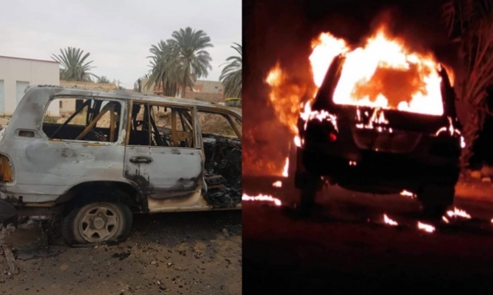 الإدارة العامة للديوانة: سيارة تابعة للحرس الديواني تتعرض الى اضرام نار في تطاوين بدوافع قد تكون تخريبية