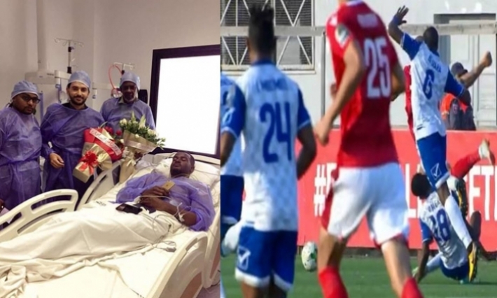 بعد اصابته في مباراة فريقه مع النجم الساحلي: نجاح عملية "ربط الفك" لعمار الدمازين لاعب الهلال السوداني