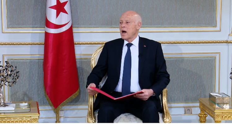 لقاء قيس سعيد بغازي الشواشي