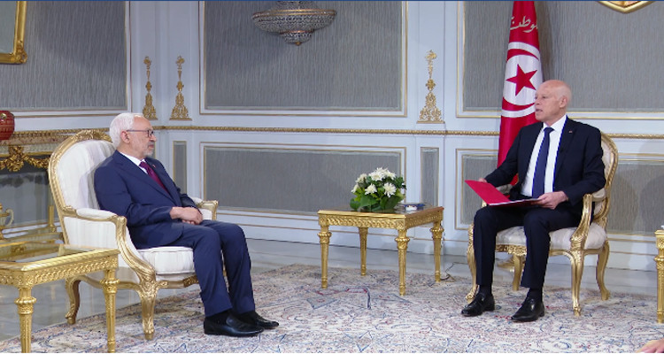 قيس سعيد وراشد الغنوشي