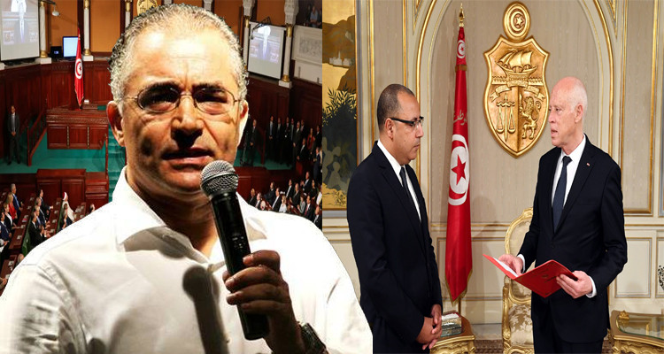 محسن مرزوق قيس سعيد هشام المشيشي