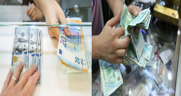 الدينار الأورو الدولار