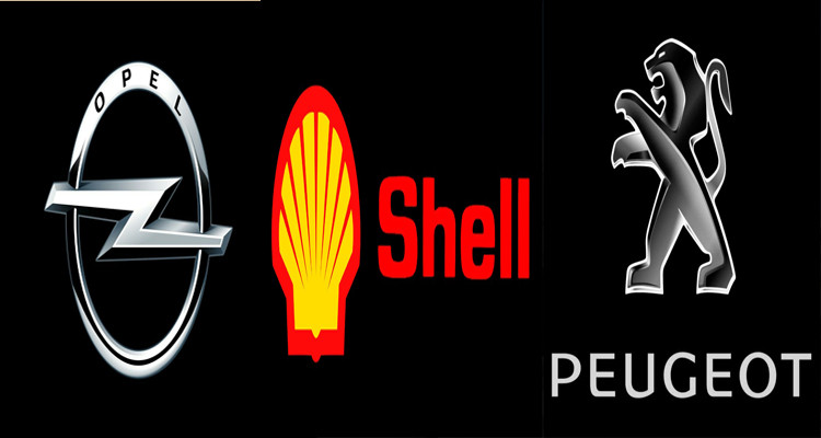 opel, eugeot et shell