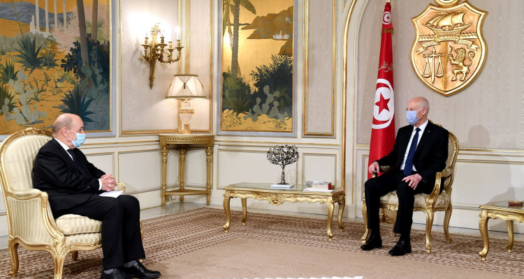 فحوى لقاء رئيس الجمهورية بوزير الخارجية الفرنسي