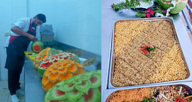 أكلة أعدها مطعم جامعي في الرجيش للطلبة