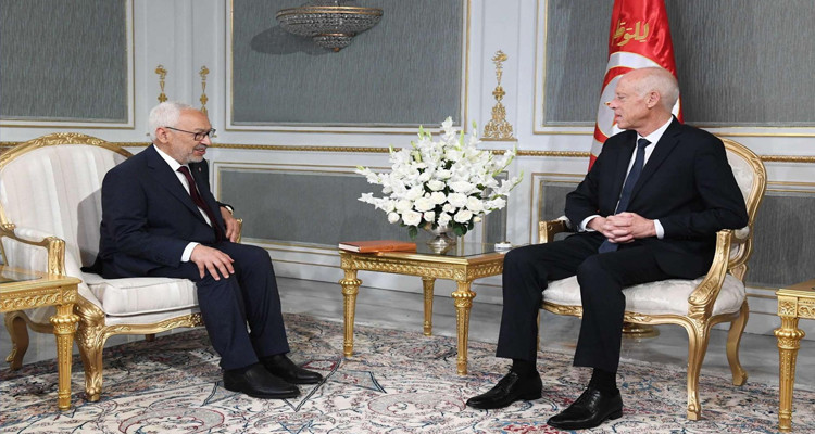 قيس سعيد وراشد الغنوشي