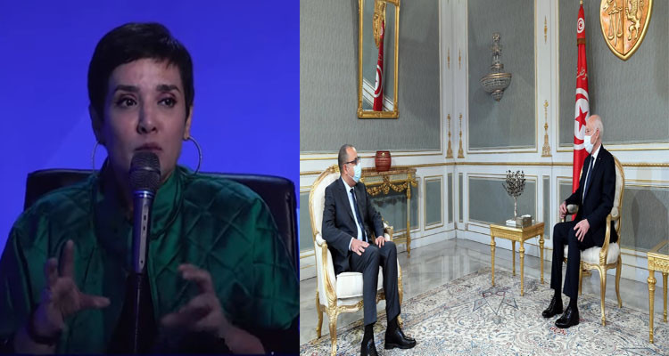 سنية الدهماني وقيس سعيد