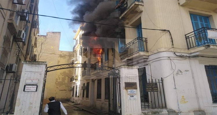 حريق في شقة بشارع الولايات المتحدة
