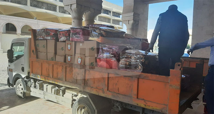 مساعدات عينية توزعها بلدية تونس