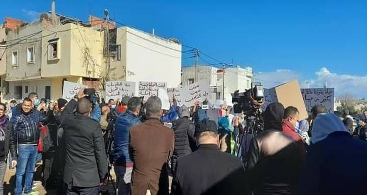 المنيهلة وقفة تضامنية قيس سعيد