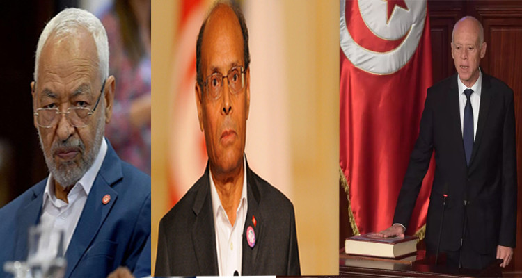 قيس سعيد منصف المرزوقي راشد الغنوشي