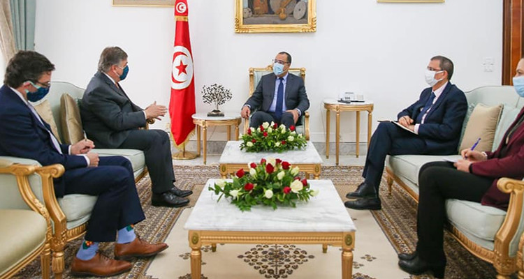 دونالد بلوم سفير امريكيا تونس رئيس الحكومة هشام المشيشي