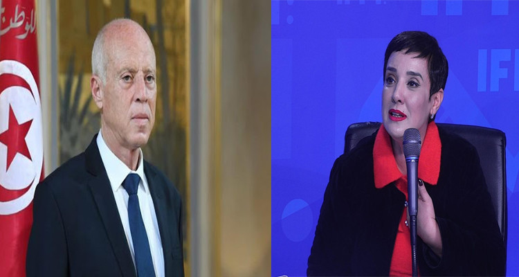 سنية الدهماني وقيس سهيد