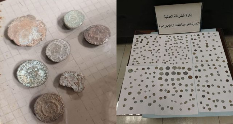 حجز 310 قطعة نقدية أثرية