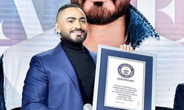 ثامر حسني يدخل موسوعة غينيس للأرقام القياسية كأفضل فنان مؤثر في العالم