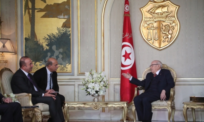 وزير خارجية تركيا يؤكد خلال لقائه برئيس الجمهورية دعم بلاده لجهود تونس في تحقيق التنمية الاقتصادية