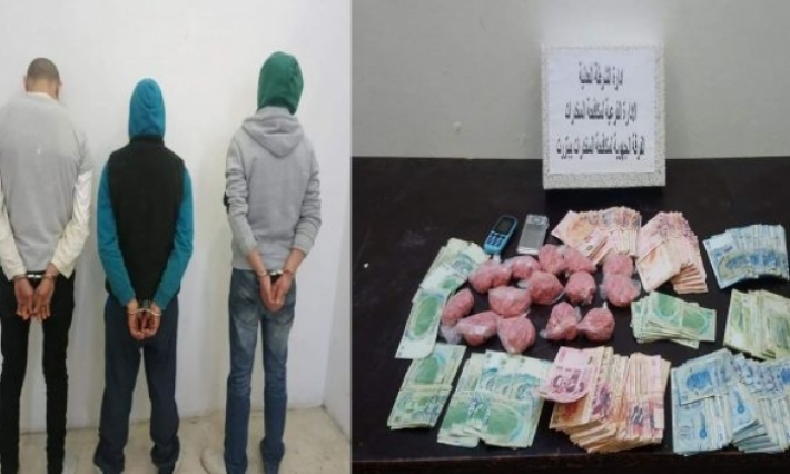 بنزرت: إيقاف 3 أشخاص من ذوي السوابق العدلية بحوزتهم 1400 قرص مخدر