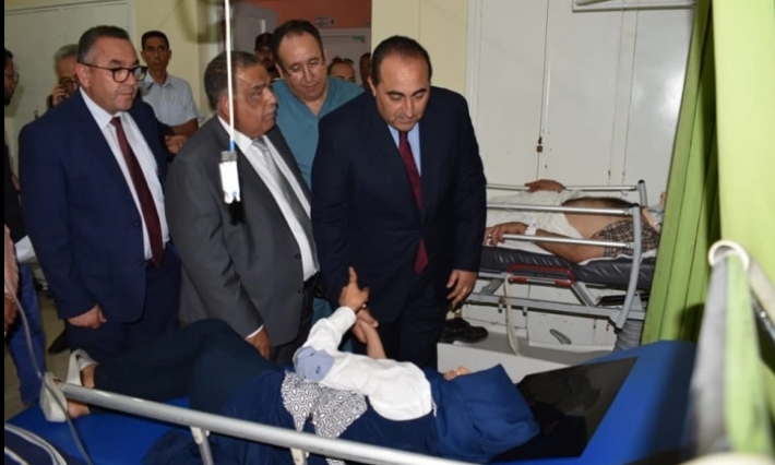 بتكليف من رئيس الحكومة: وزير النقل يزور مصابي قطار القلعة الكبرى ويكلف لجنة بالتحقيق في الحادث