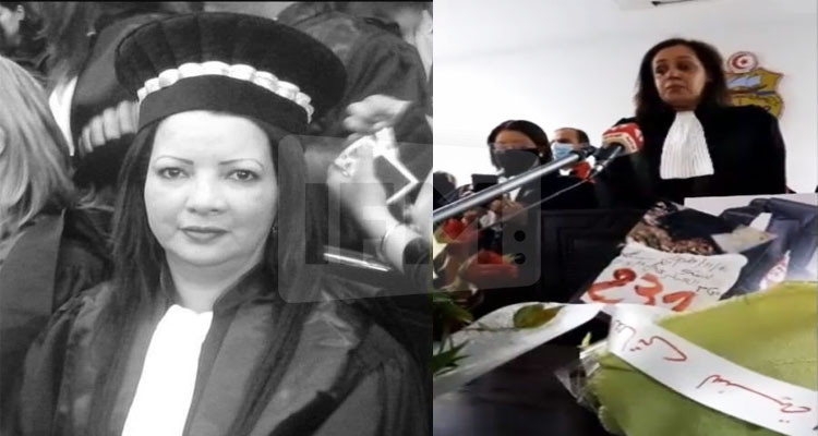 في تأبين سنية العريضي.. القاضية هاجر المؤدب باكية: سنية لن تموت في قلوبنا