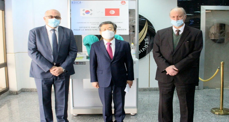 تونس تتسلم هبة كورية لإجراء التحاليل السريعة لتقصي كوفيد 19