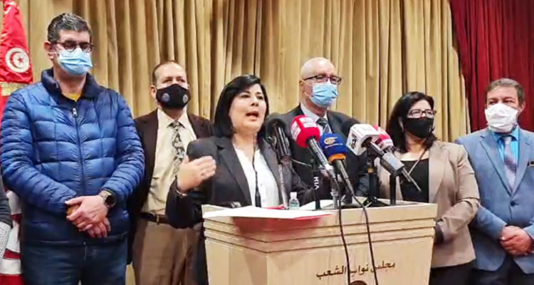 اعتبرت أنه حقق أهدافه: عبير موسي تعلن عن فك اعتصامها بالبرلمان 