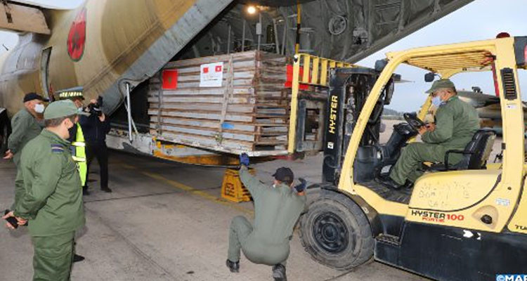 ثلاث طائرات مغربية محملة بـ40.5 من المساعدات الطبية تتجه إلى تونس
