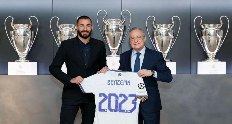 تمديد عقد كريم بنزيما مع ريال مدريد لمدة موسمين
