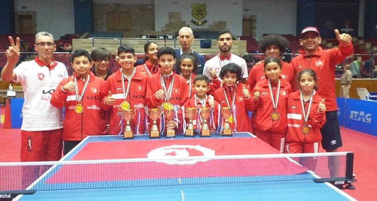 المنتخب التونسي يحصد 17 ميدالية في البطولة العربية لكرة الطاولة بالأردن