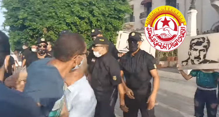 اعتداء على محتجين وصحفيين وسط العاصمة: اتحاد الشغل يطالب بفتح تحقيق جدي