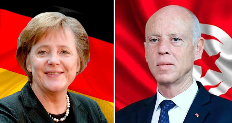 سعيد يؤكد في مكالمة مع ميركل عزمه على المضي قدما في تطبيق القانون