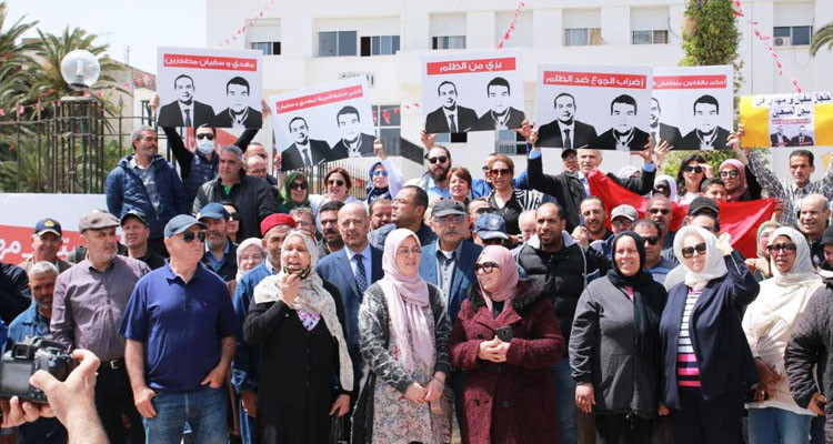 بنزرت: وقفة احتجاجية للمطالبة بالإفراج عن مهدي بن غربية وسفيان بوهاشم