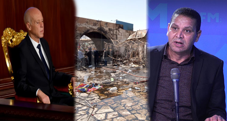 الدبابي: غدا موعد الكشف عن أسباب حريق سوق الحنة بتعليمات من الرئيس