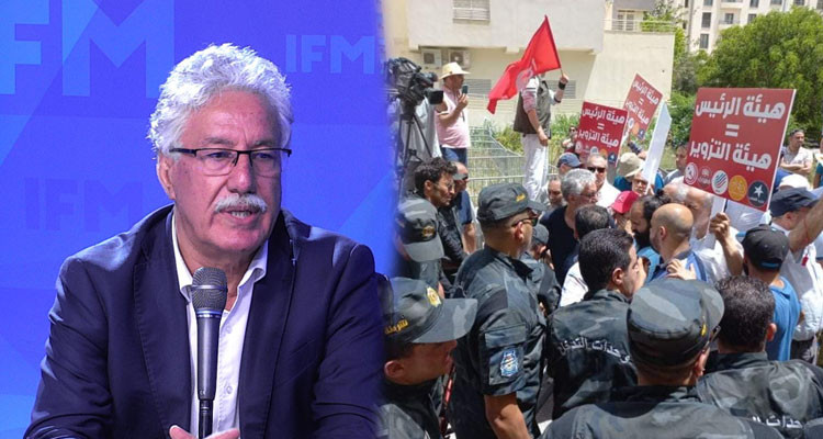 الهمامي: ضربونا بغاز يستعملوه الباندية في البراكاجات قدام هيئة الانتخابات