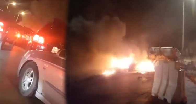 توقف الحركة بمعبر رأس جدير بعد محاولة حرق عون ديوانة