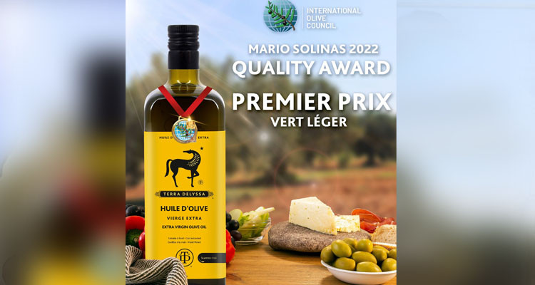 L’huile d’olive tunisienne Terra Delyssa s’apprête à remporter le PREMIER PRIX ‘’ Mario Solinas ‘’ 2022