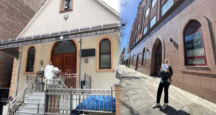 رفع الآذان لأول مرة بمكبرات الصوت في مسجد شارع ستانواي بمدينة نيويورك