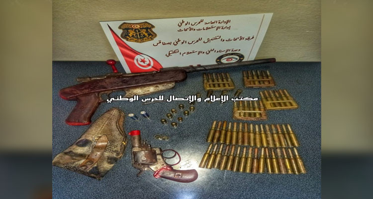 صفاقس: حجز سلاحين ناريين وكمية من الخراطيش