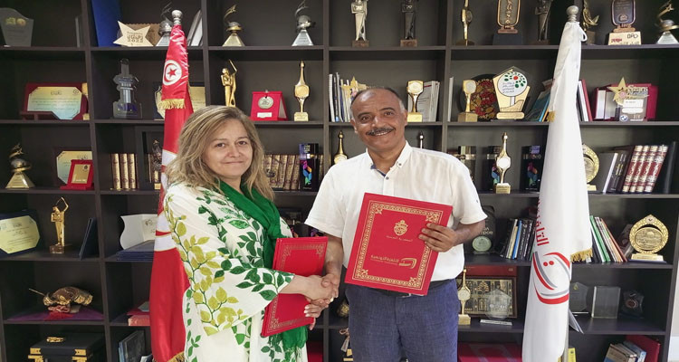 إبرام اتفاقية شراكة وتعاون بين جامعة كرة اليد والتلفزة التونسية 