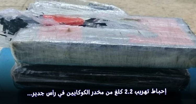 إحباط محاولة تهريب 2.2 كلغ من مخدر الكوكايين برأس جدير