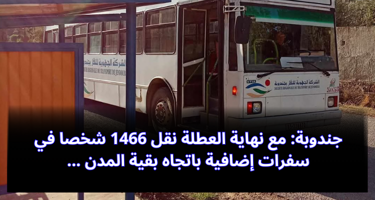 جندوبة: مع نهاية العطلة نقل 1466 شخصا في سفرات إضافية باتجاه بقية المدن