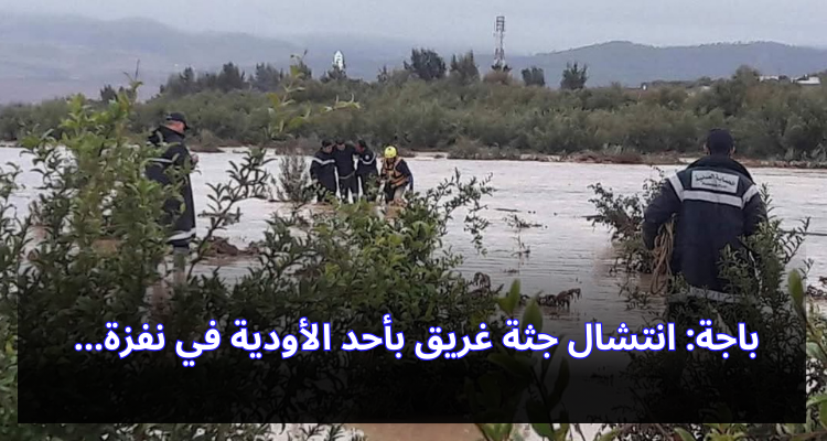 باجة: انتشال جثة غريق بأحد الأودية في نفزة