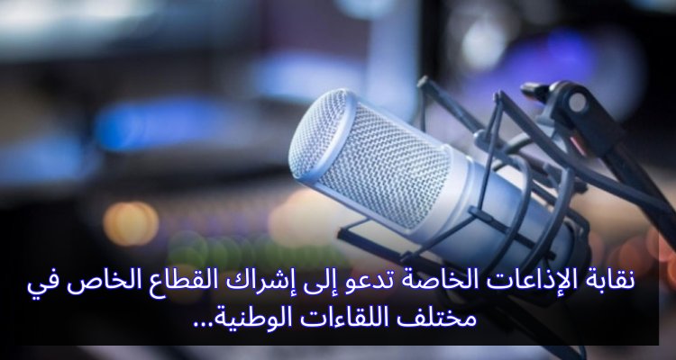 نقابة الإذاعات الخاصة تدعو إلى إشراك القطاع الخاص في مختلف اللقاءات الوطنية
