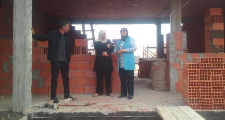 معاينة أشغال القسط الثاني من بناء دار الثقافة حامة الجريد