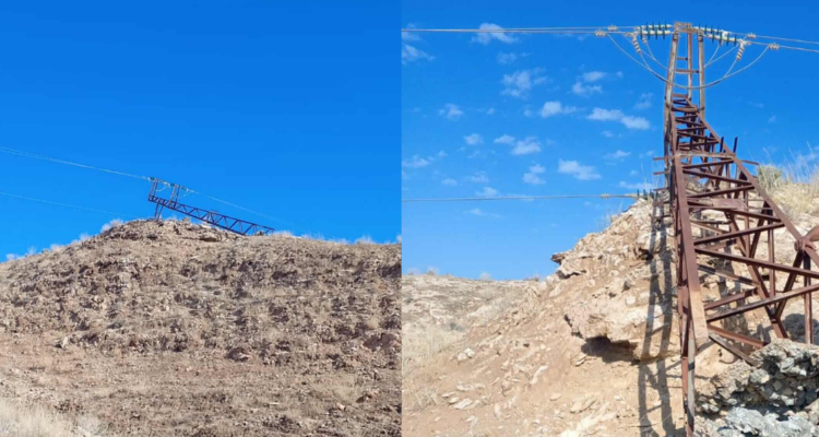 بعد سقوطها جراء العاصفة: إصلاح أعمدة تزود آبار ماء في المتلوي بالكهرباء