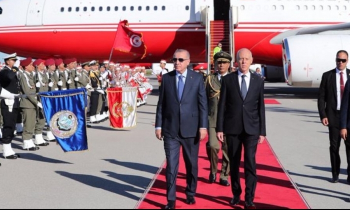رئيس الجمهورية قيس سعيد يستقبل أردوغان