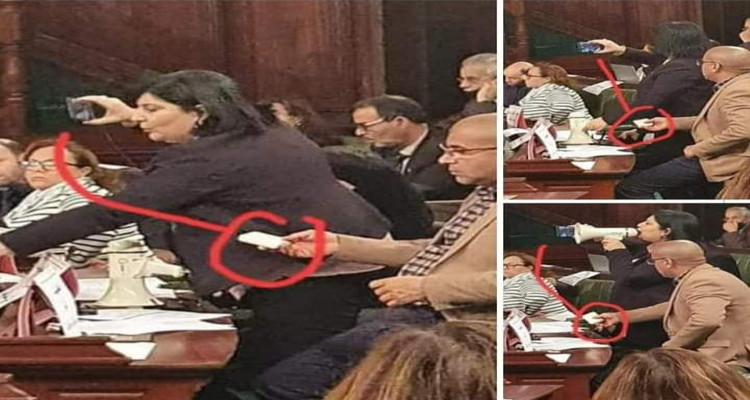 نائب من الدستوري الحر يمسك شاحن هاتف  في الجلسة العامة يثير التعاليق