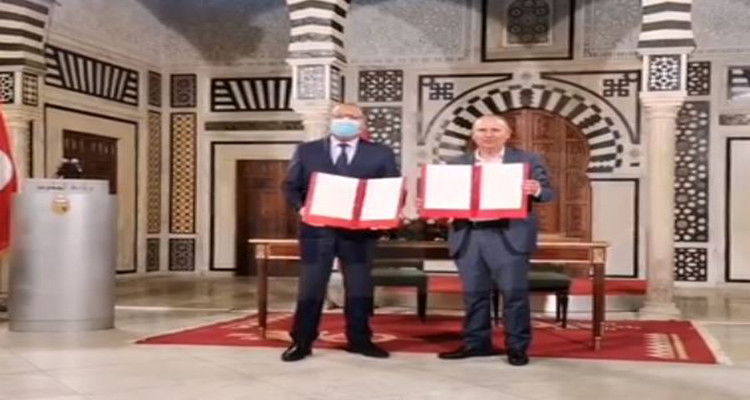 رئيس الحكومة اتحاد الشغل بيان مشترك